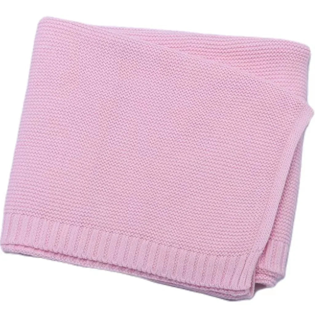 Personalised Baby Swaddle Blanket – Embroidered Cotton Knit