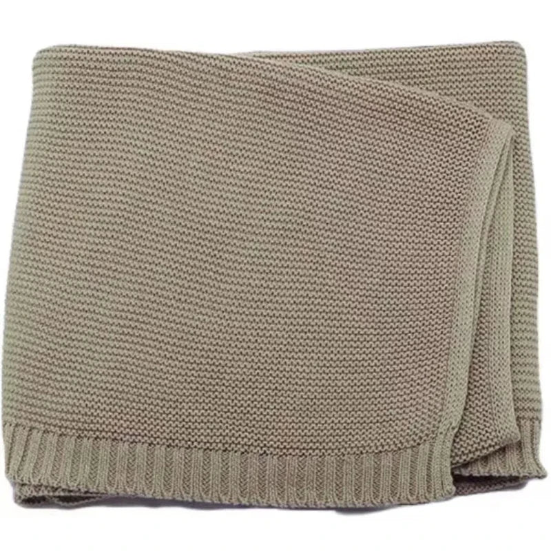 Personalised Chunky Knit Baby Blanket – Custom Embroidered Name