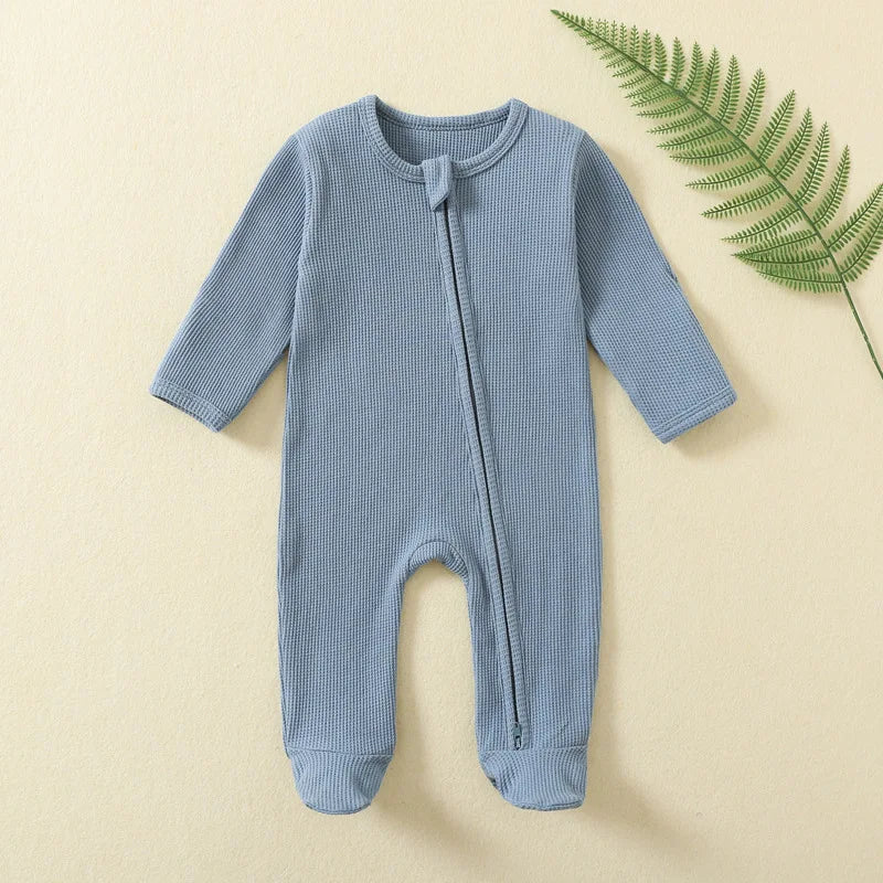Personalised Winter Baby Romper – Zip-Up Name Bodysuit