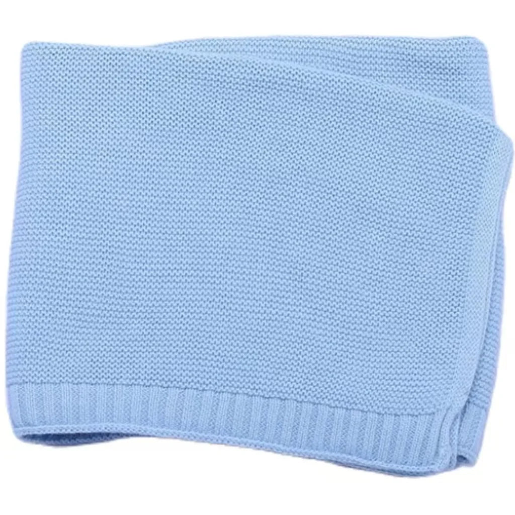 Personalised Baby Swaddle Blanket – Embroidered Cotton Knit