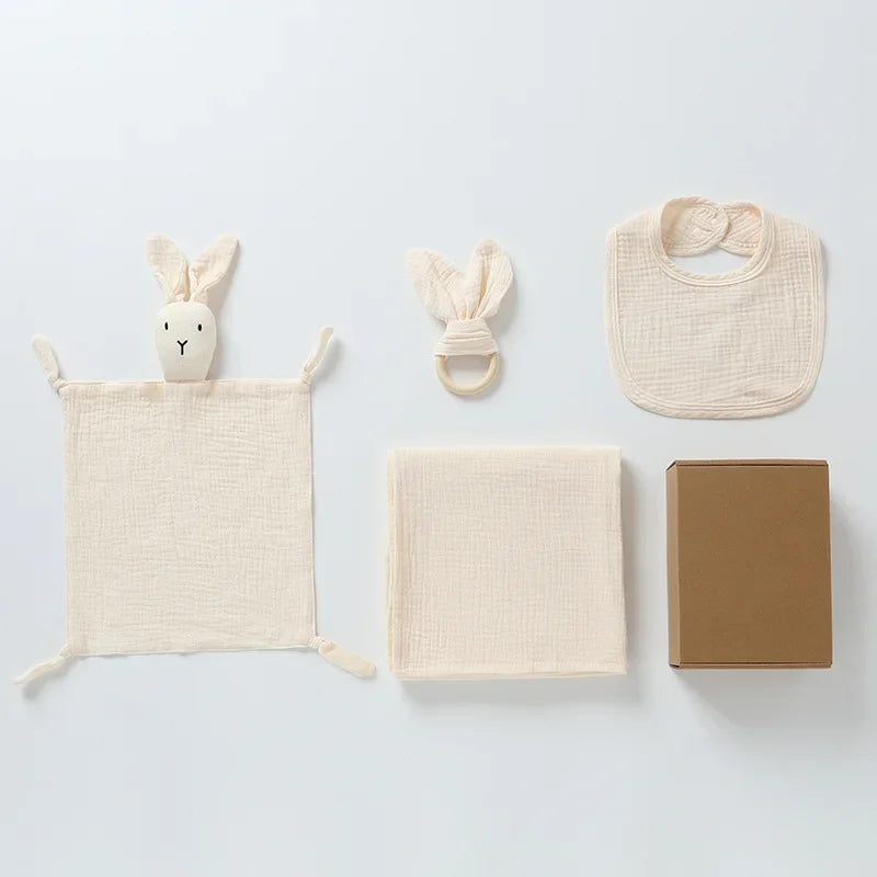 Personalised Newborn Gift Set – Blanket, Bib, Teether & Comforter
