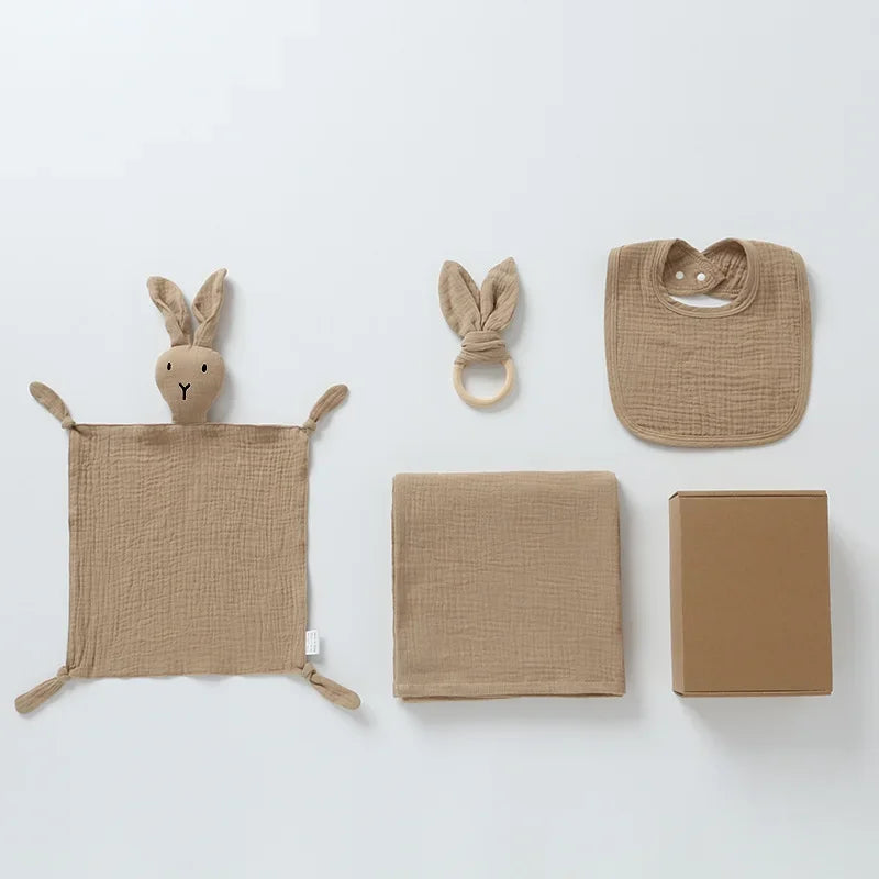 Personalised Newborn Gift Set – Blanket, Bib, Teether & Comforter