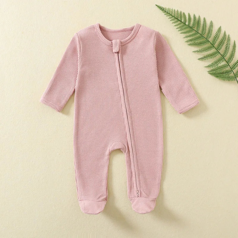 Personalised Winter Baby Romper – Zip-Up Name Bodysuit