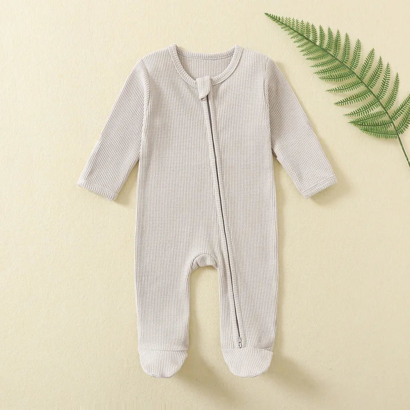 Personalised Winter Baby Romper – Zip-Up Name Bodysuit