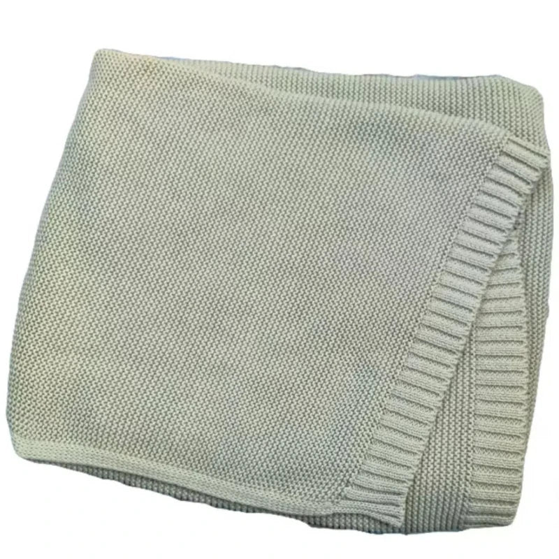 Personalised Chunky Knit Baby Blanket – Custom Embroidered Name