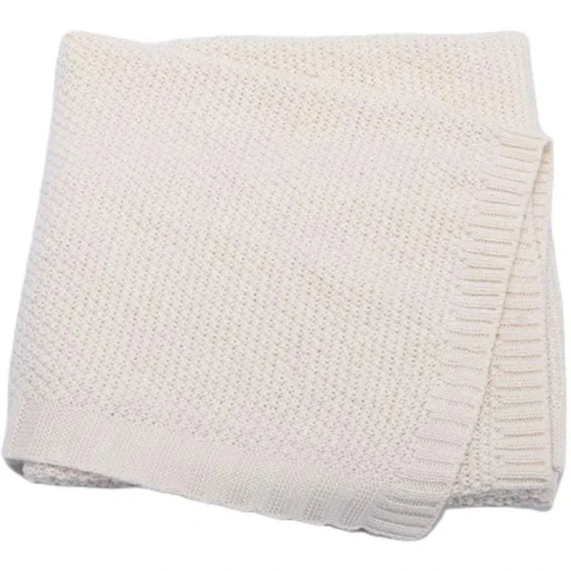 Personalised Chunky Knit Baby Blanket – Custom Embroidered Name