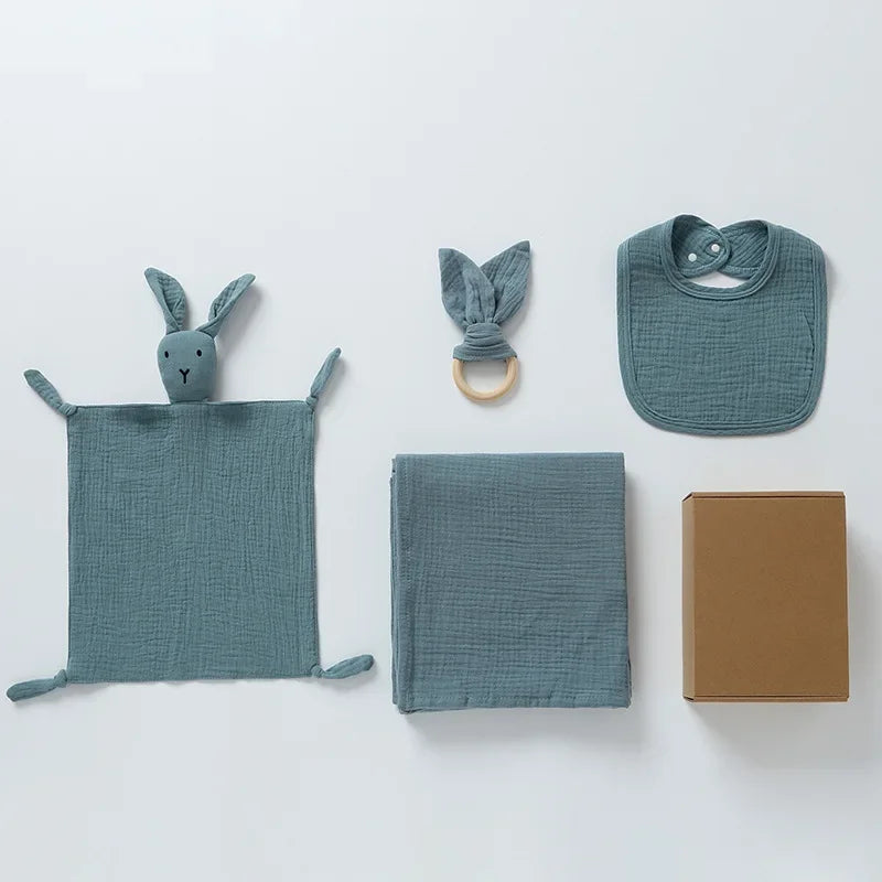 Personalised Newborn Gift Set – Blanket, Bib, Teether & Comforter